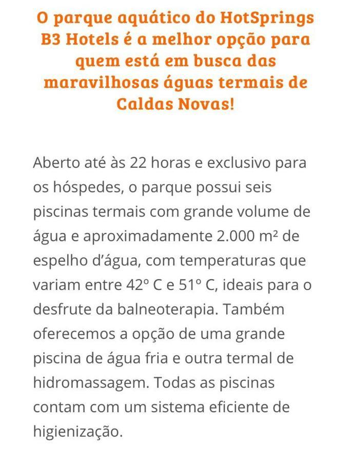 Hot Springs Hotel Caldas Novas-Flat Vip מראה חיצוני תמונה